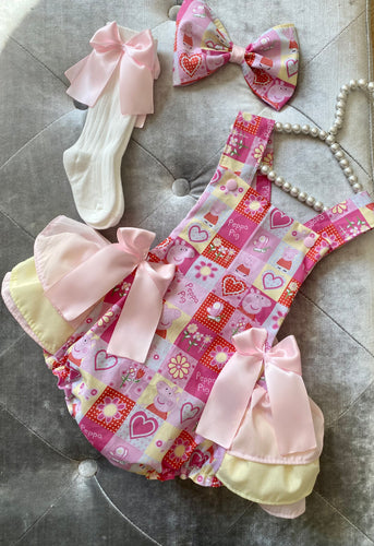 Peppa frilly bum romper set