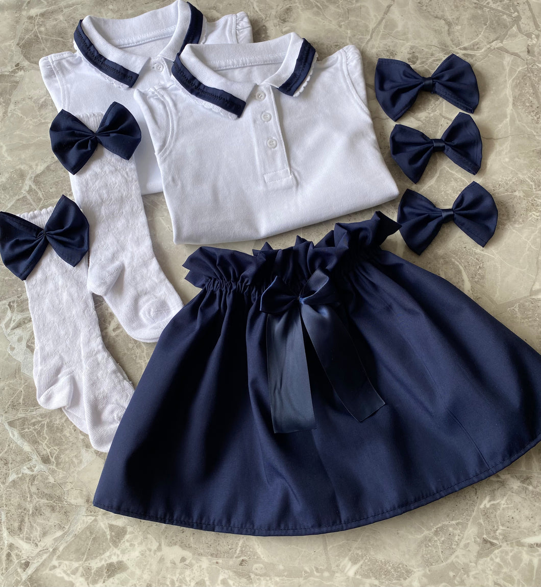 Plain navy blue school sets