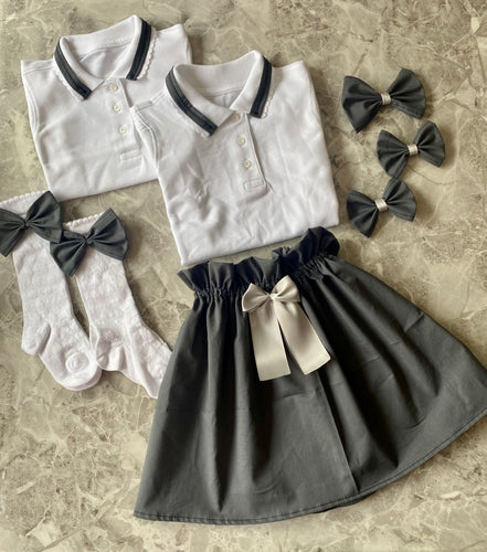 Plain grey school sets