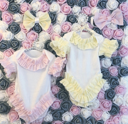 Frilly vest sets includes free hair bow